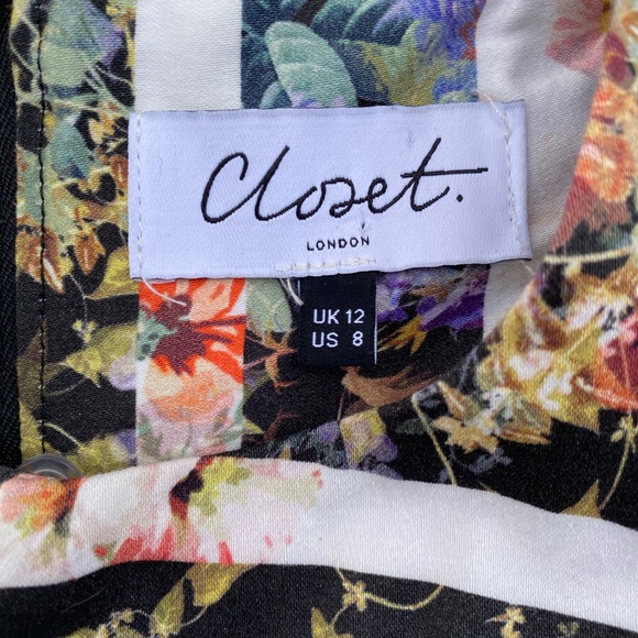 Closet London Striped Floral A-line Dress - Picture 4 of 4